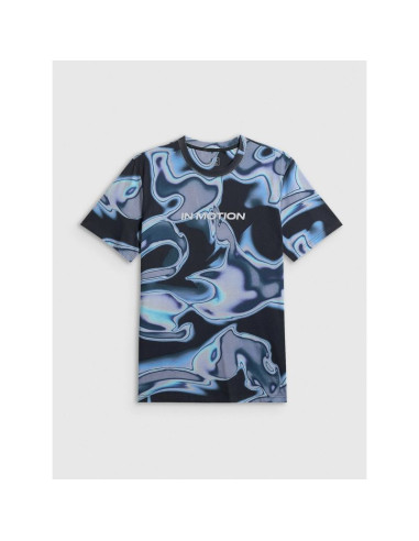 T-shirt regular z nadrukiem męski 4f 4frss26ttshm3656-90a