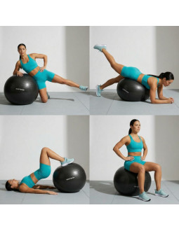 Piłka fitness meteor 75 cm czarna 2