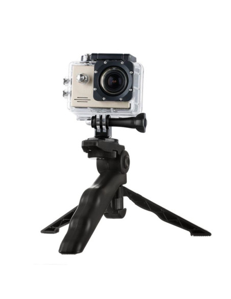 Uchwyt z mini statywem do kamer sportowych gopro sjcam czarny