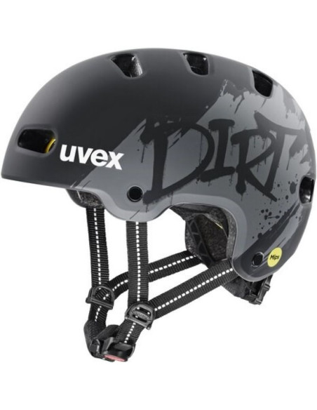 Kask rowerowy dziecięcy uvex kid 4 style mips, dirt black matt