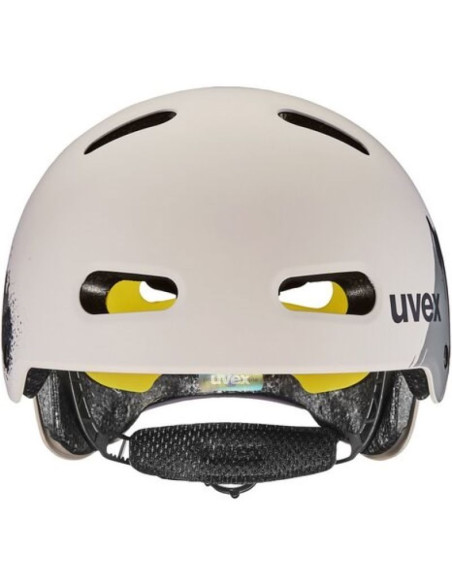 Kask rowerowy dziecięcy uvex kid 4 style mips, dirt warm grey