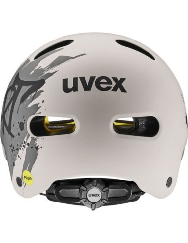 Kask rowerowy dziecięcy uvex kid 4 style mips, dirt warm grey