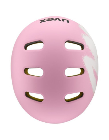 Kask rowerowy dziecięcy uvex kid 4 style mips, sprawy strawberry matt