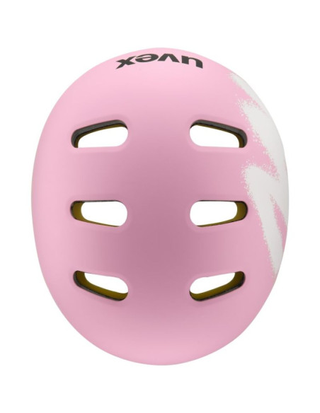 Kask rowerowy dziecięcy uvex kid 4 style mips, sprawy strawberry matt