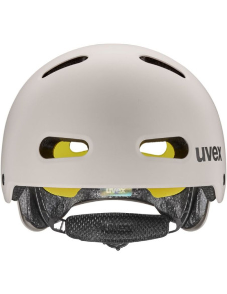 Kask rowerowy dziecięcy uvex kid 4 style mips, warm grey matt