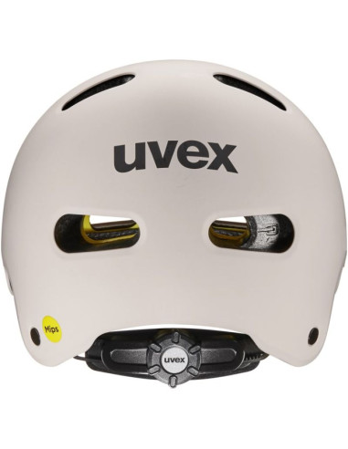 Kask rowerowy dziecięcy uvex kid 4 style mips, warm grey matt