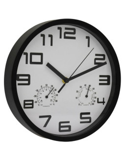 Zegar ścienny 25cm z termometrem biały