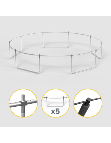Rebel active trampolina pro 15ft/457cm, siatka, drabinka rba-8005