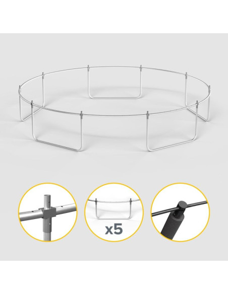 Rebel active trampolina pro 15ft/457cm, siatka, drabinka rba-8005