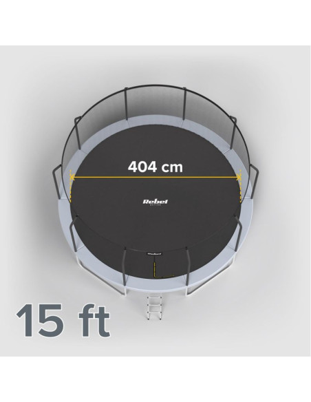 Rebel active trampolina pro 15ft/457cm, siatka, drabinka rba-8005