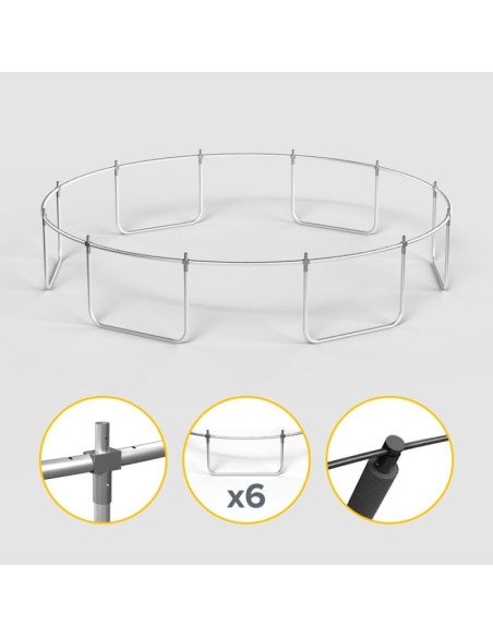 Rebel active trampolina pro 14ft/427cm, siatka, drabinka rba-8004