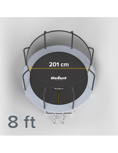 Rebel active trampolina pro 8ft/244cm, siatka, drabinka rba-8001