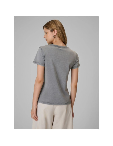 T-shirt regular z nadrukiem damski 4f 4frss26ttshf4513-27s