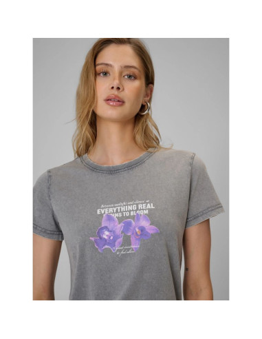 T-shirt regular z nadrukiem damski 4f 4frss26ttshf4513-27s