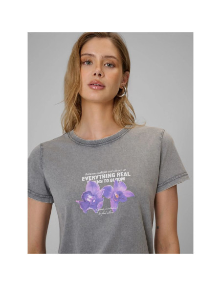 T-shirt regular z nadrukiem damski 4f 4frss26ttshf4513-27s