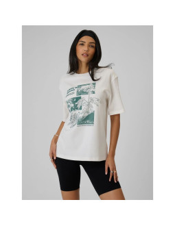 T-shirt z nadrukiem damski 4f 4frss26ttshf3705-11s