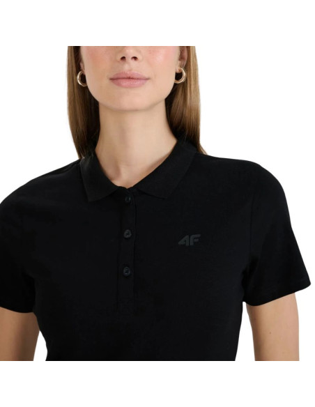 Koszulka damska polo 4f f0768 głęboka czerń 4fwmm00tptsf0768 20s