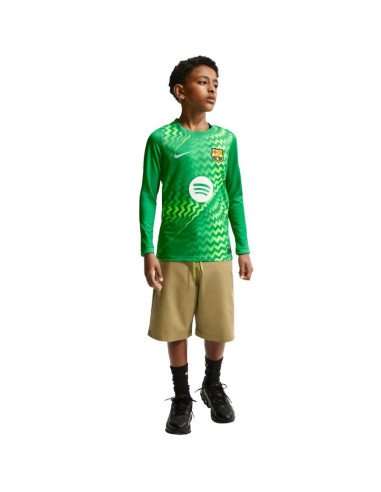 Koszulka dla dzieci nike fc barcelona stadium goalkeeper 2026/27 zielona ii3610 324
