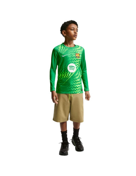 Koszulka dla dzieci nike fc barcelona stadium goalkeeper 2026/27 zielona ii3610 324