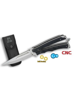 Nóż k25 02263 balisong cnc blade ball bearing