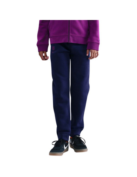Spodnie dla dzieci nike fc barcelona 25/26 tech fleece granatowe hm4108 594