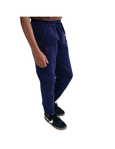 Spodnie dla dzieci nike fc barcelona 25/26 tech fleece granatowe hm4108 594
