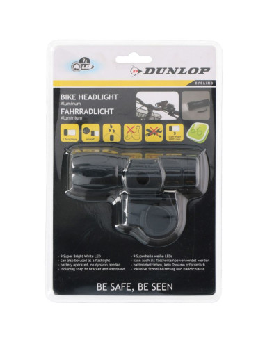 Lampka rowerowa dunlop bike headlight 9 led 41688