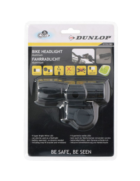 Lampka rowerowa dunlop bike headlight 9 led 41688