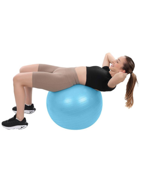 Piłka gimnastyczna do ćwiczeń fitness 65cm antiburst niebieska