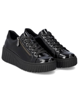 Buty na koturnie czarne rieker w n2501