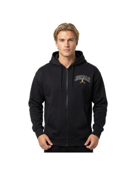 Bluza z kapturem air jordan brooklyn fleece full-zip hoodie czarna - ib7908-011
