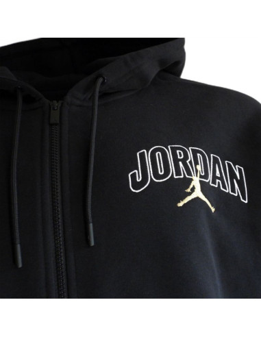 Bluza z kapturem air jordan brooklyn fleece full-zip hoodie czarna - ib7908-011
