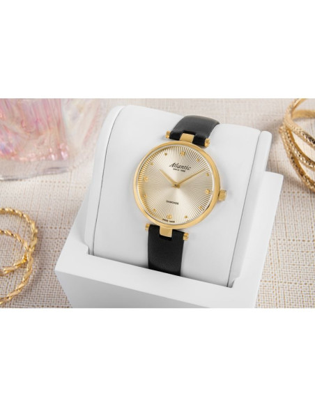 Zegarek damski atlantic royal diamonds 29044.45.37 + box