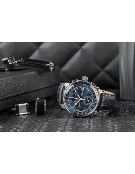 Zegarek męski zeppelin 100 yahre chronograph 8670-3 + box