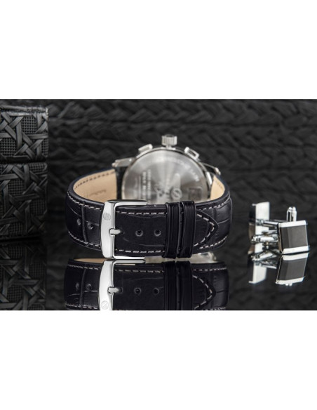 Zegarek męski zeppelin 100 yahre chronograph 8670-3 + box