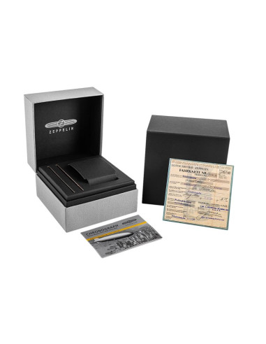 Zegarek męski zeppelin 100 yahre chronograph 8670-3 + box
