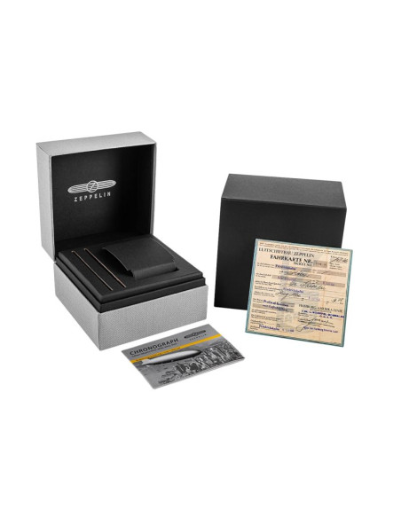 Zegarek męski zeppelin 100 yahre chronograph 8670-3 + box