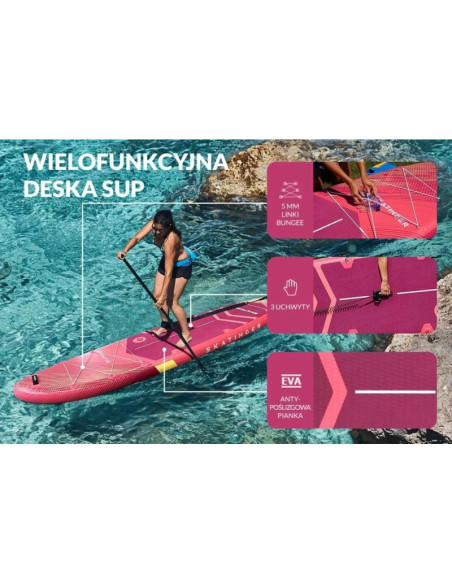 Deska sup skatinger prana meteor red 350x89x15 cm