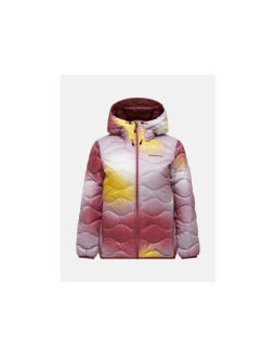 Kurtka puchowa damska peak performance aop helium down hood - aop rozmiar: m