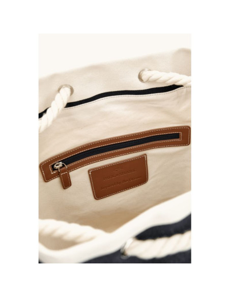 Torba z tkaniny unisex paul&shark granatowo-ecru 26418102-h21 - elegancka i praktyczna