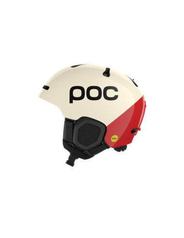 Kask narciarski poc fornix bc biało/czerwony
