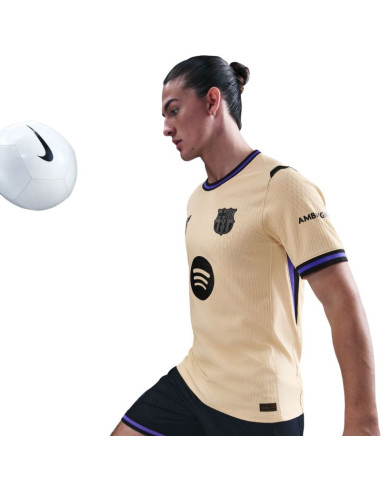 Koszulka męska nike fc barcelona 2025/26 match away beżowa hj4554 784