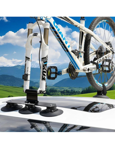 Bagażnik dachowy rockbros xp1001 na przyssawkach na 1 rower - czarny