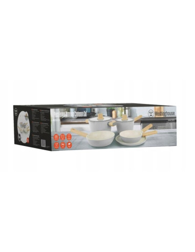Zestaw garnków z aluminium westinghouse wccs205307a, 7 elementów
