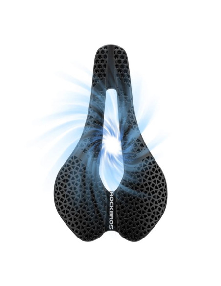 Siodełko rowerowe rockbros lf0214 anatomiczne 3d wodoodporne - czarne