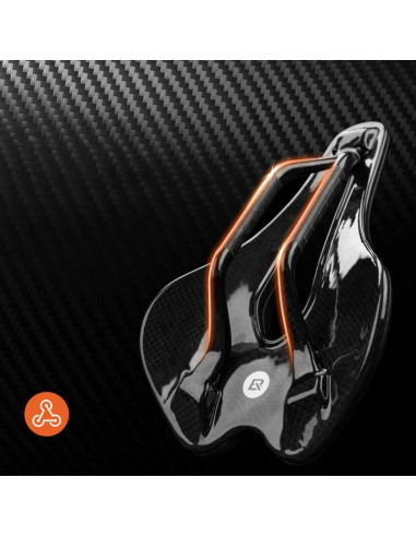 Siodełko rowerowe rockbros lf0214 anatomiczne 3d wodoodporne - czarne
