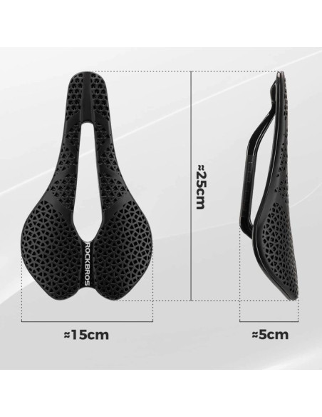 Siodełko rowerowe rockbros lf0214 anatomiczne 3d wodoodporne - czarne