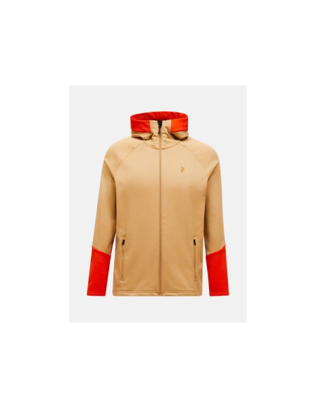 Bluza peak performance m rider essentials zip hood brązowy