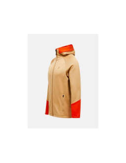 Bluza peak performance m rider essentials zip hood brązowy 2