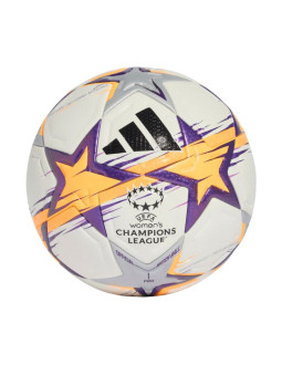 Piłka nożna adidas ucl womens pro 26/27 league stage biało-pomarańczowo-fioletowa ke5141